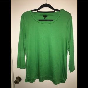 Talbots Green Long Sleeved Designer Shirt